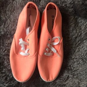Peach Ked-style shoes!